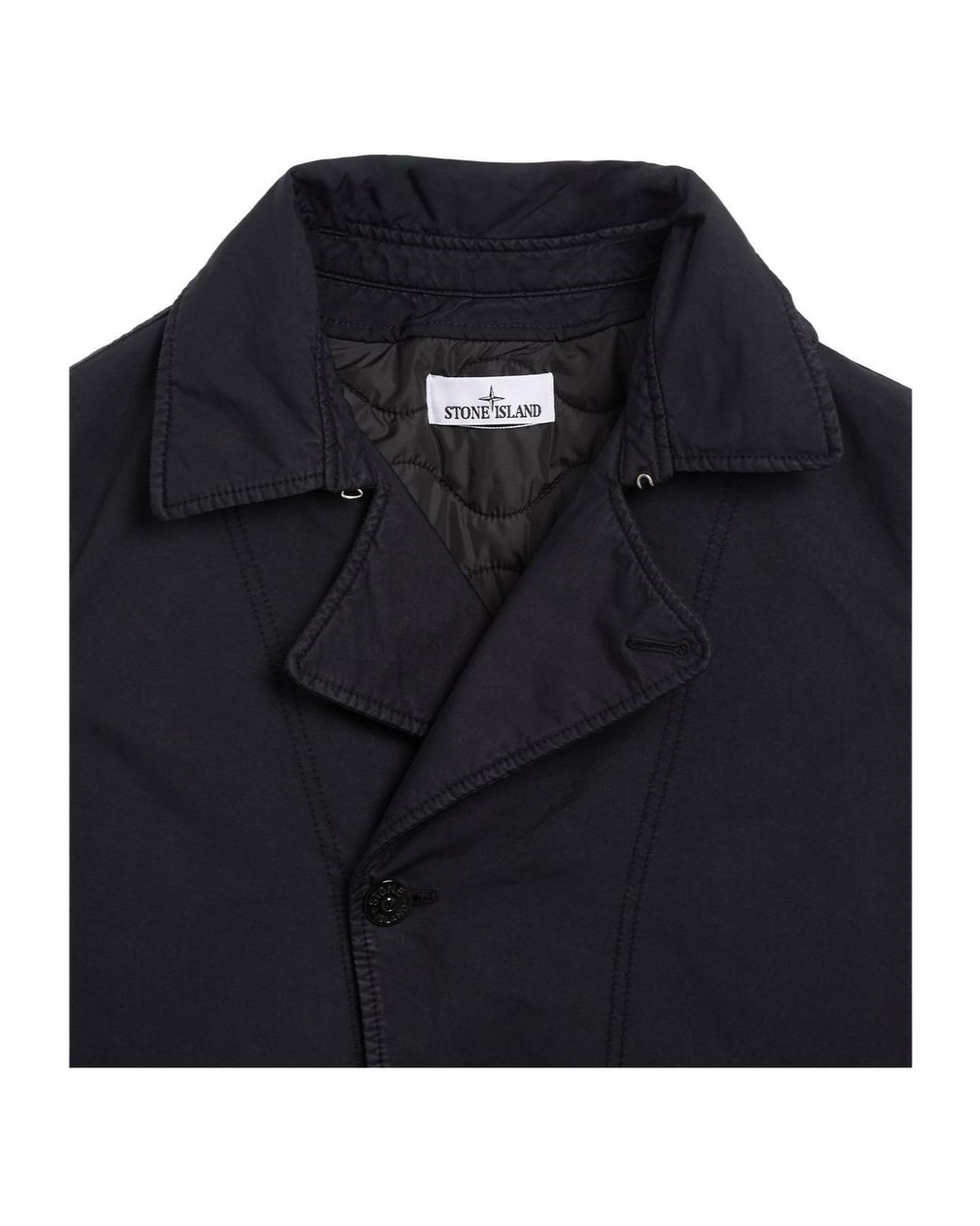 Stone Island Blue Compass Patch Padded Jacket for men