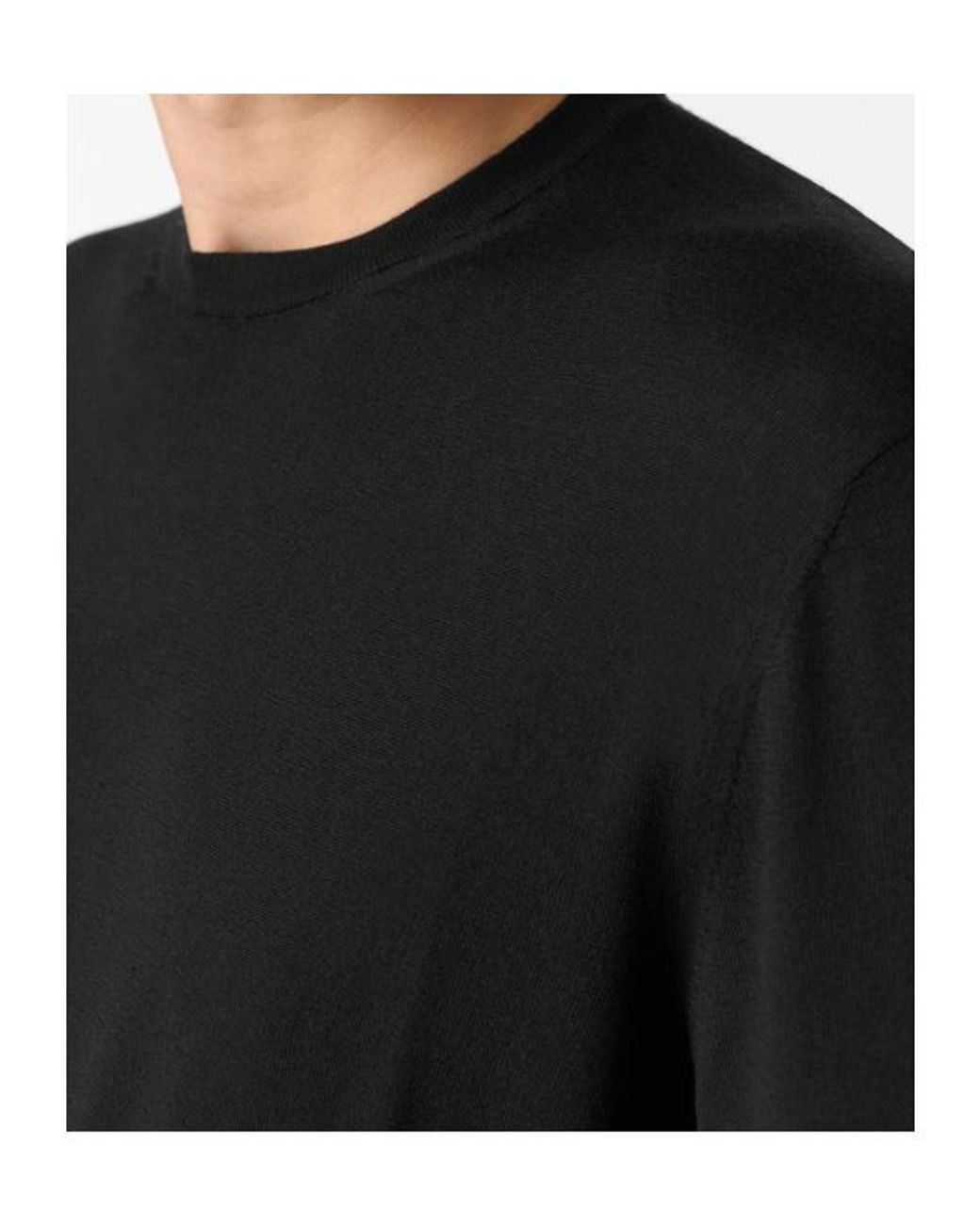 Malo Black Basic Crewneck Knitwear for men