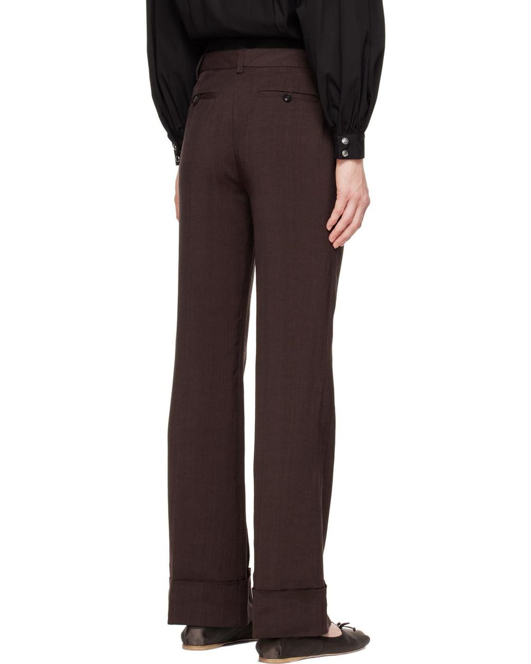 Co. Black Woven Straight Leg Casual Pants