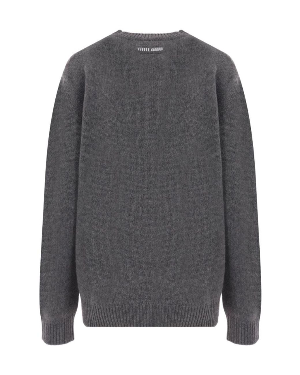 Miu Miu Gray Cashmere Sweater
