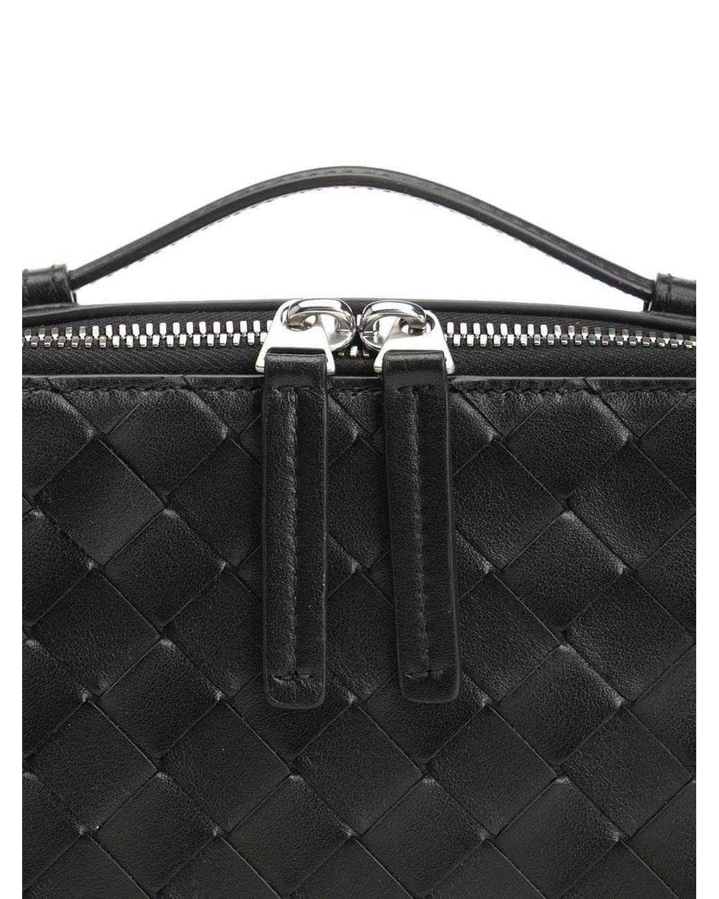 Bottega Veneta Black Getaway Phone Pouch for men