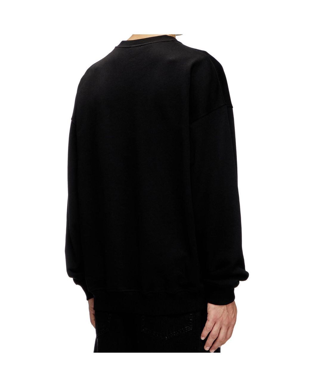 DIESEL Black S-Mart-Bigoval Oval D Sweatshirt for men
