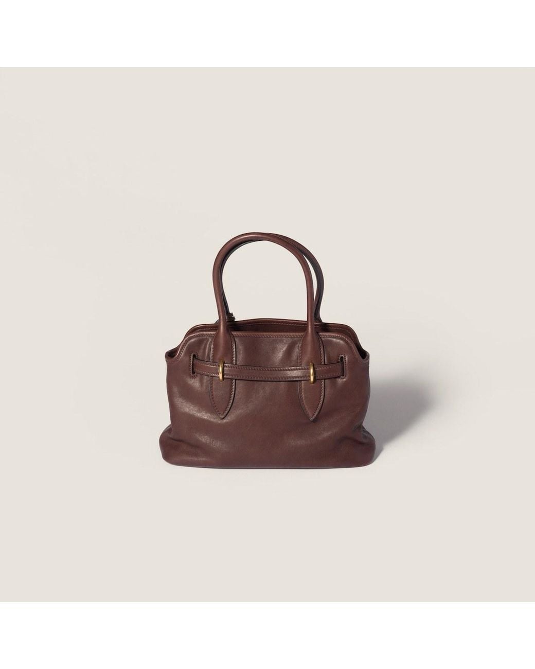 Miu Miu Brown Aventure Nappa Leather Bag