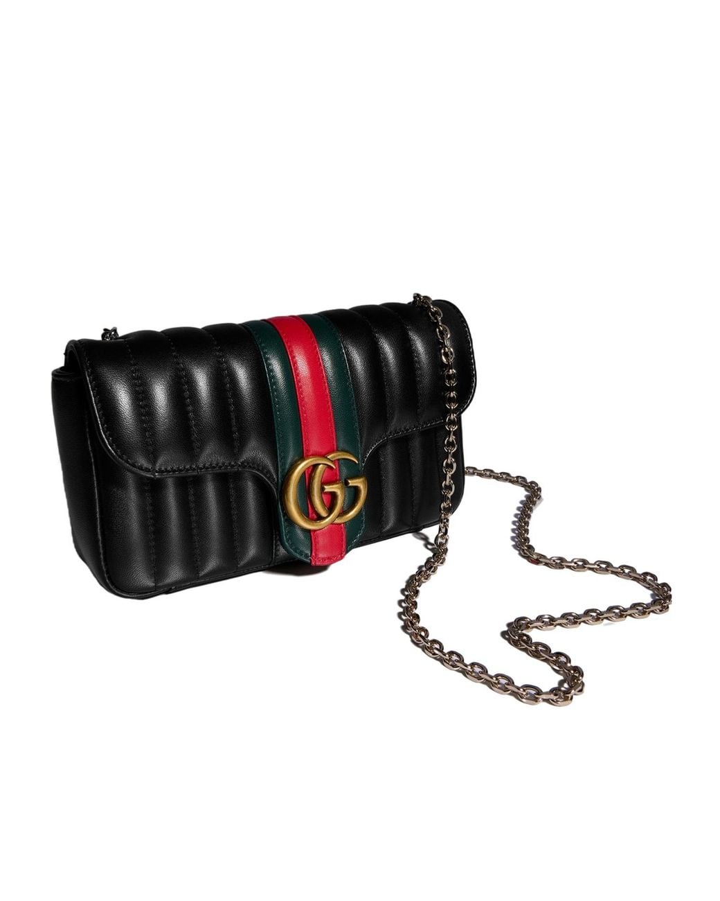 Gucci Black Jetset Gg Marmont Small Shoulder Bag