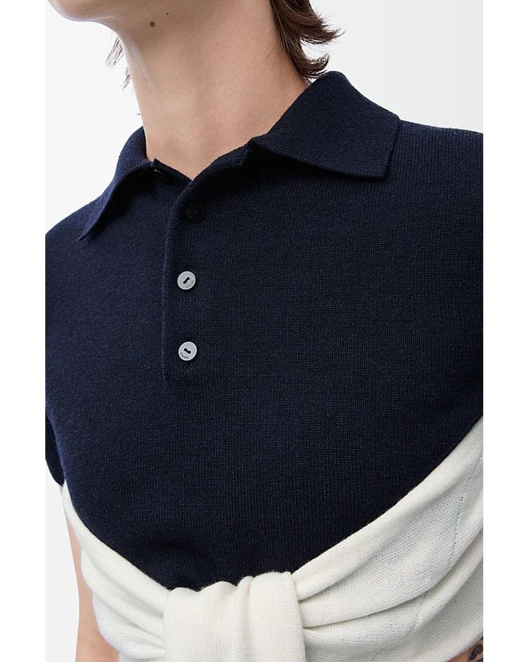 Loewe Blue Open Back Polo Jumper