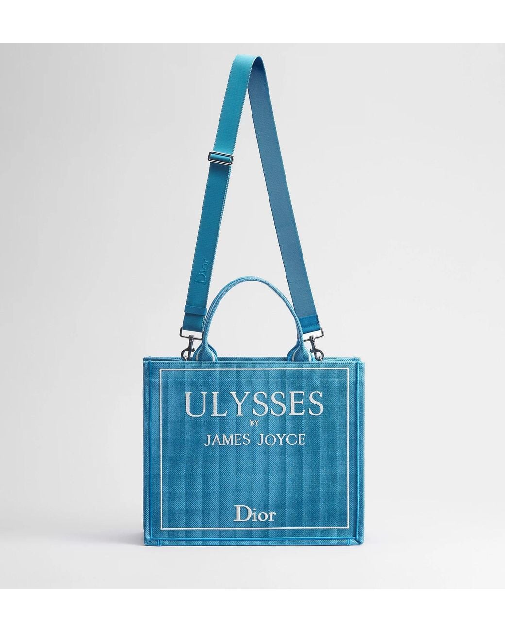 Dior Blue Medium Book Tote With Strap for men