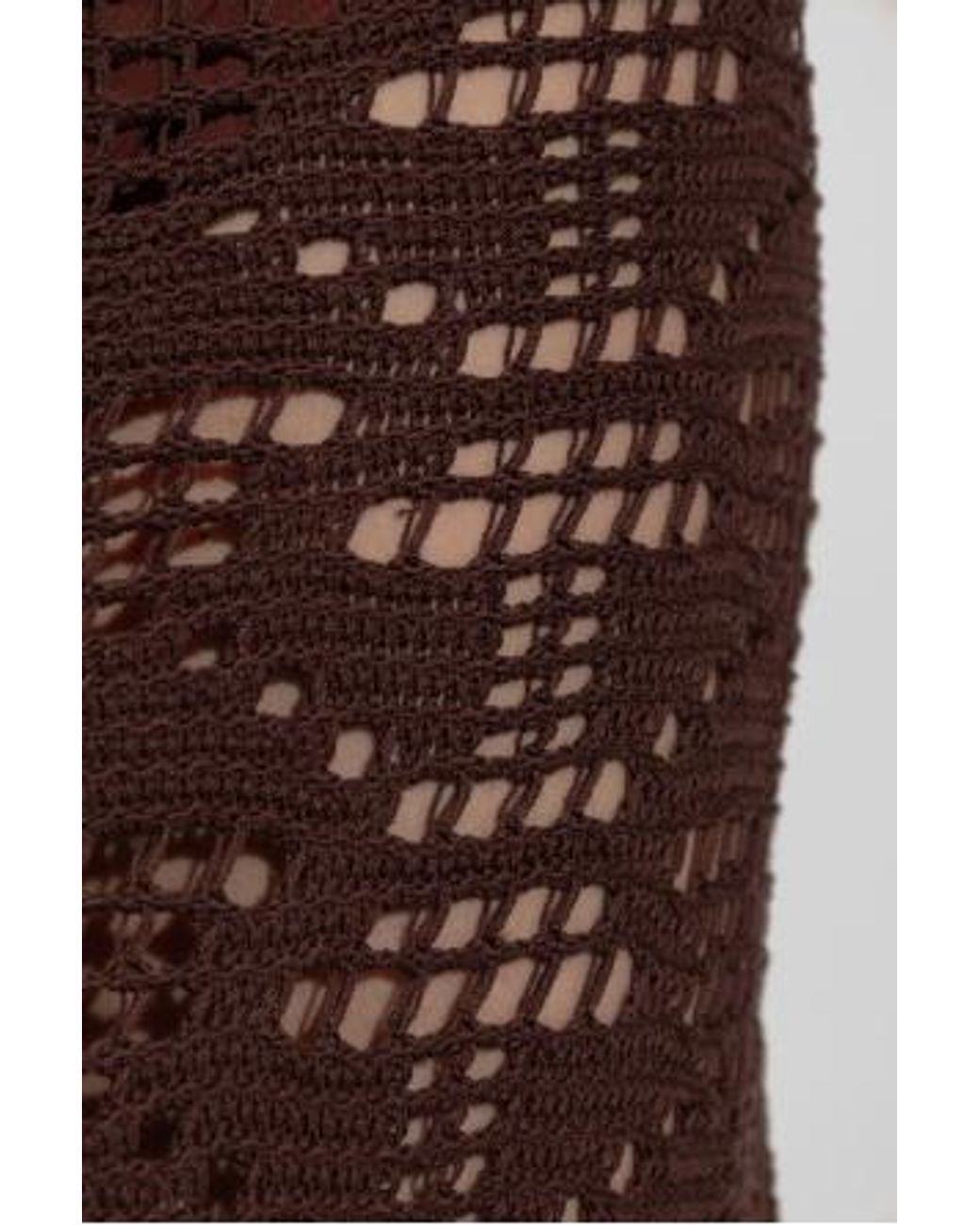 Etro Purple Crochet Effect Long Dress