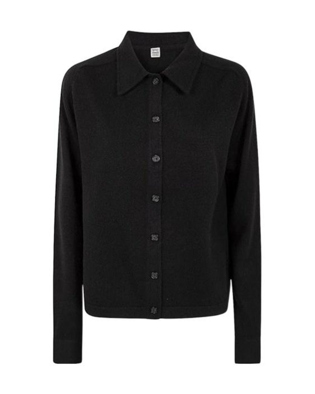Totême Black Totême Button Up Knitted Shirt