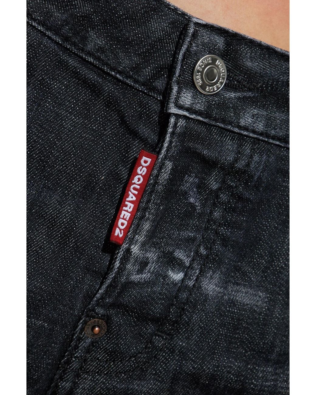 DSquared² Blue Logo Patch Slim-Fit Jeans