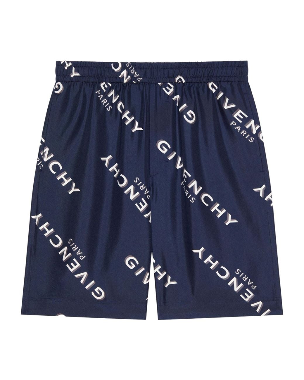 Givenchy Blue Logo Shadow Printed Bermuda Shorts for men