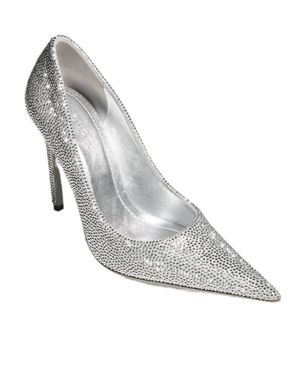 Gucci White Donna Crystal Pump