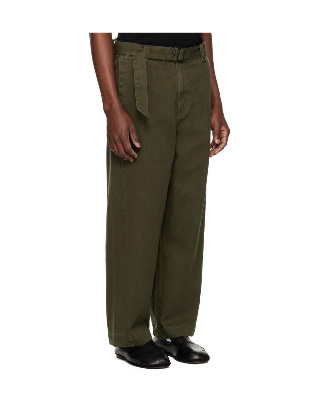 Entire studios Green Gullypant Belted Straight Pants for men