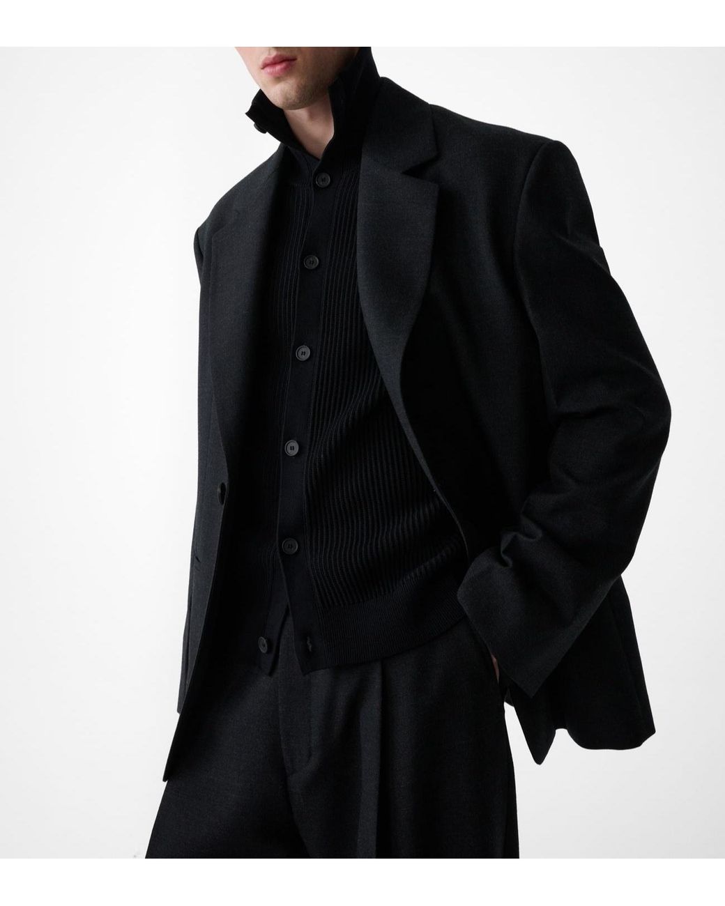 Studio Nicholson Black Fenn Single-Breasted Blazer for men