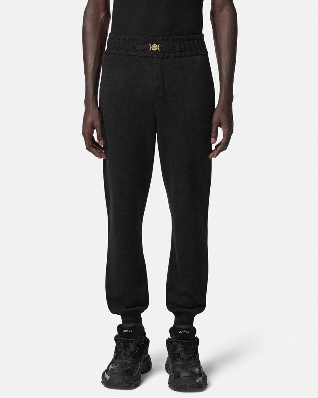 Versace Black Medusa-Plaque Track Pants for men