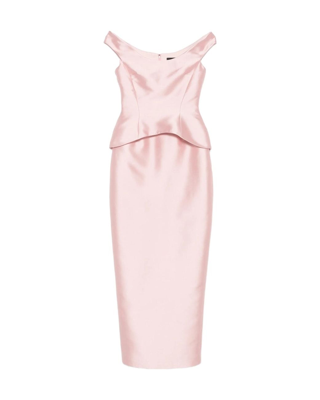 Solace London Pink Off-The-Shoulder Dress