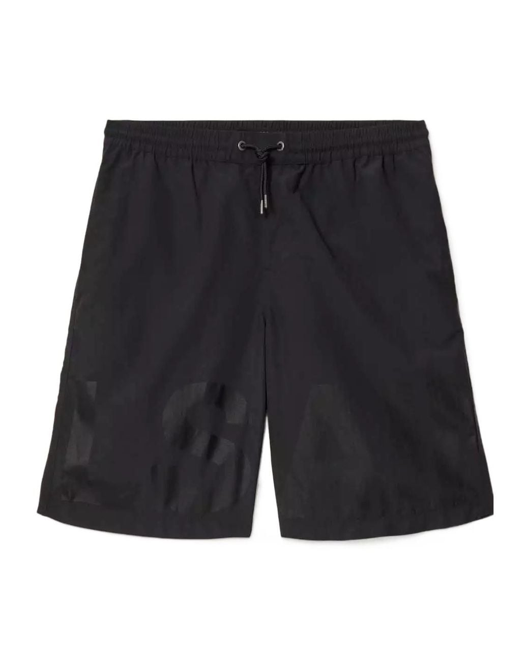 AllSaints Black Largeletter Drawstring Swim Shorts for men