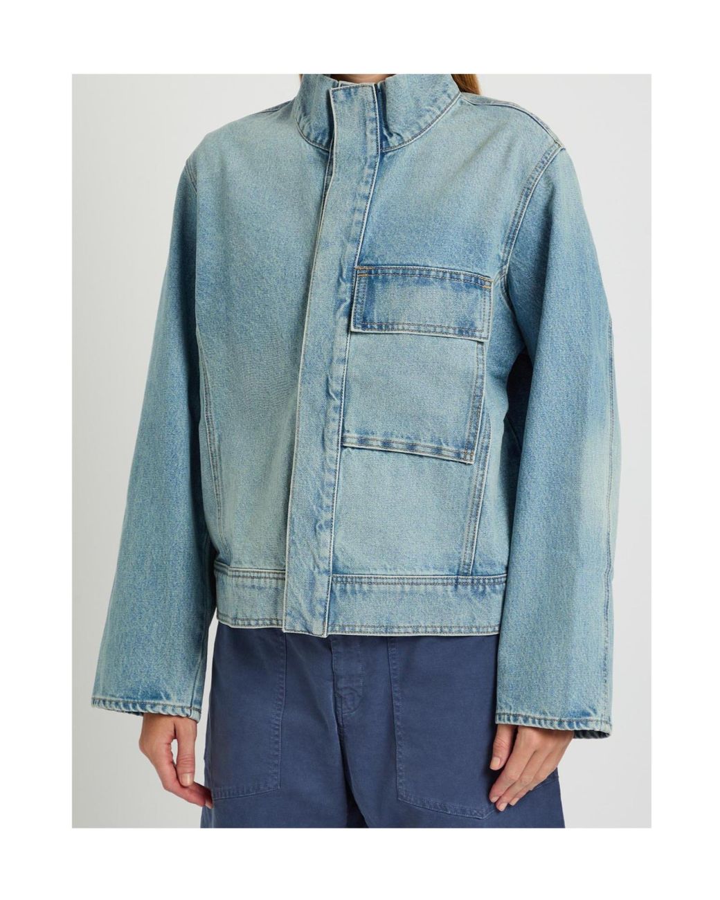 Nili Lotan Blue Long-Sleeve Denim Jacket