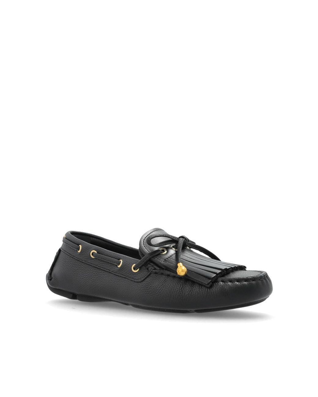 Jimmy Choo Black Bow Detailed Flat Loafers
