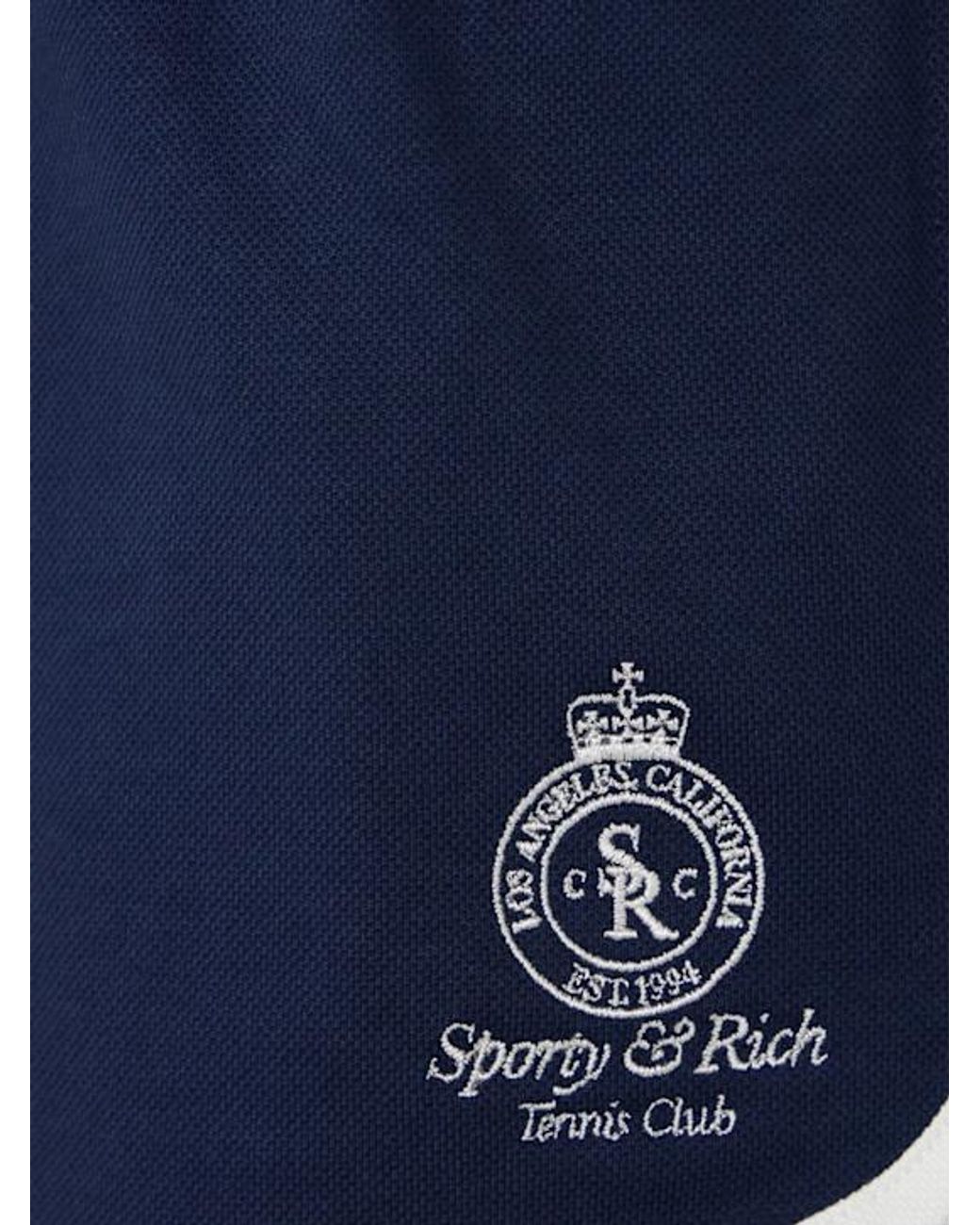 Sporty & Rich Blue Sports Shorts With Elastic Waistband