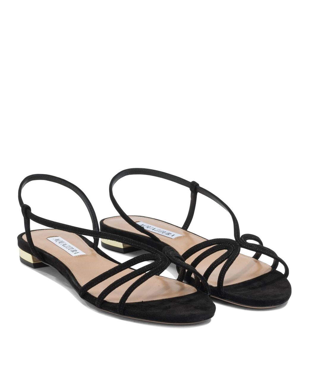 Aquazzura Black Talk To Me Low Heeled Sandals