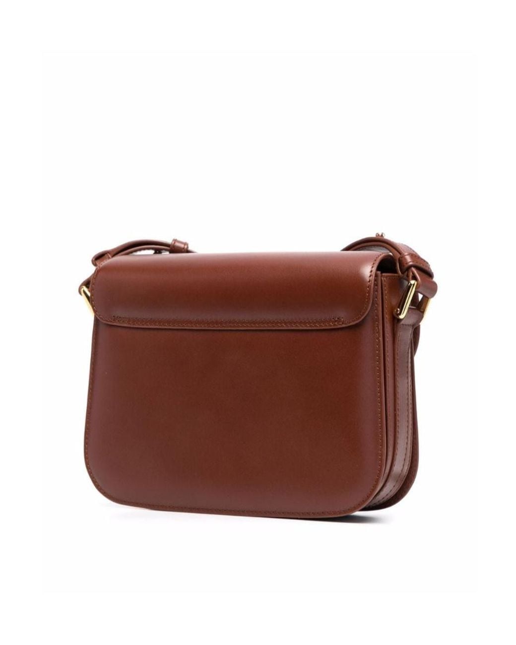 A.P.C. Brown Grace Logo Printed Small Shoulder Bag