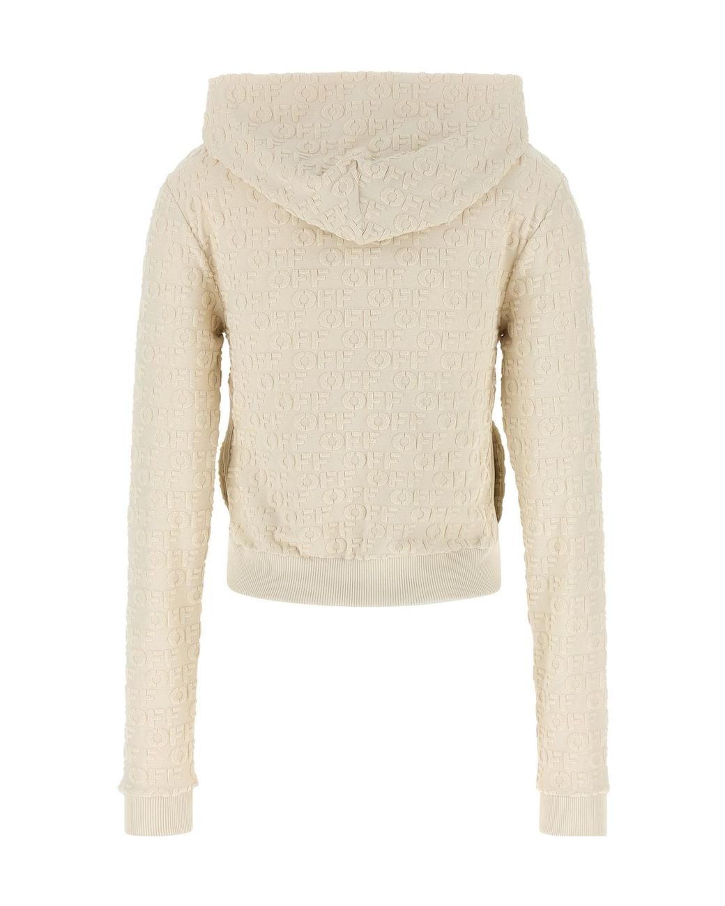 Off-White c/o Virgil Abloh Natural Terry Off Zip-Up Hoodie