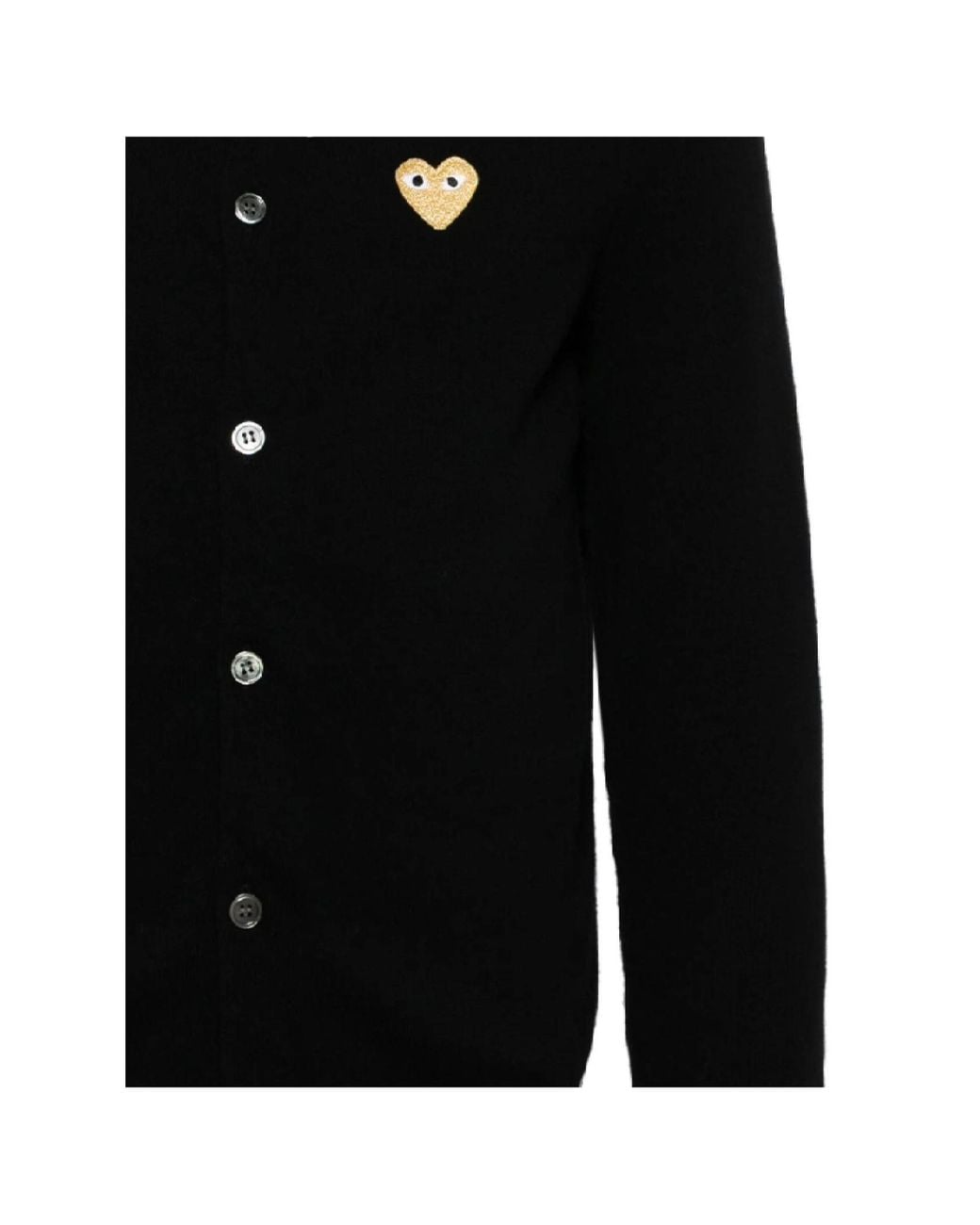 COMME DES GARÇONS PLAY Black Comme Des Garçons Play Logo Patch Knitted Cardigan for men
