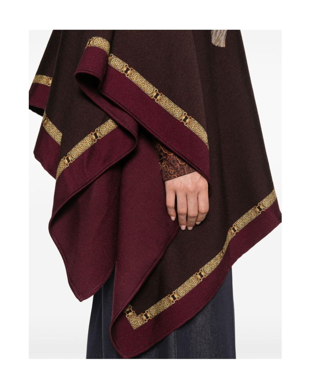 Etro Purple Printed Cape