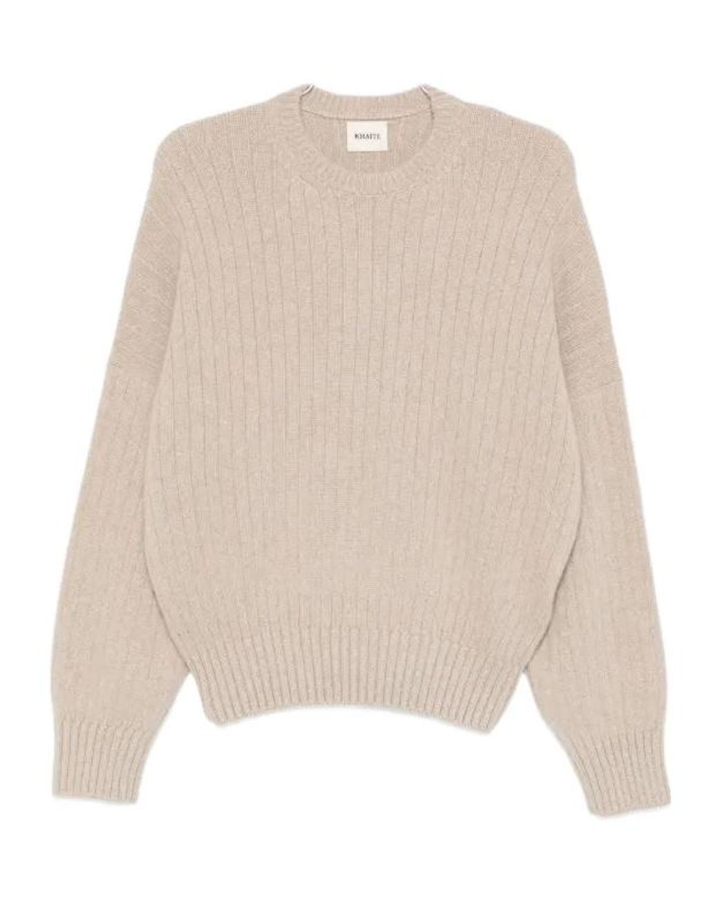 Khaite Natural Ribbed Sweater