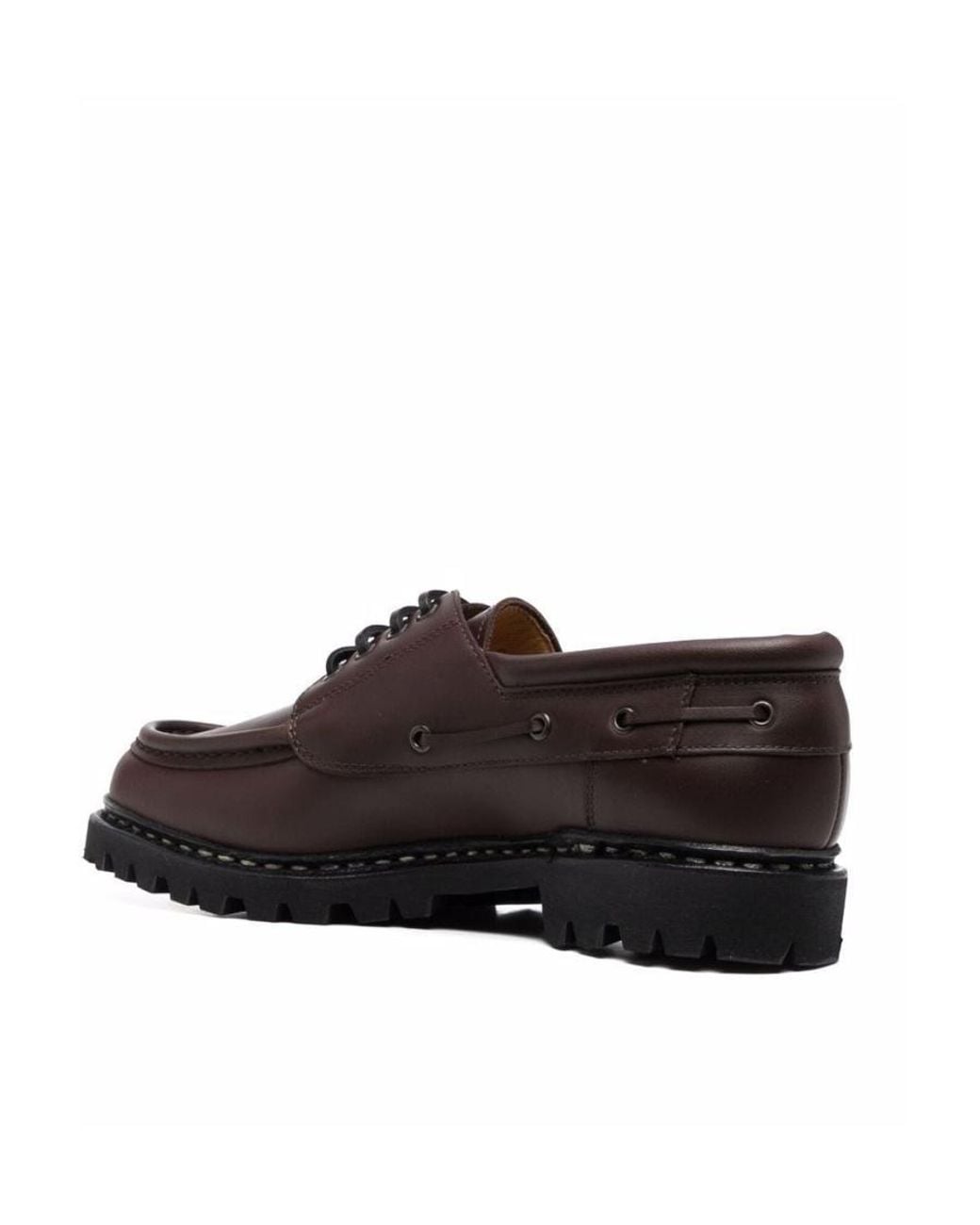 Paraboot Brown Lace Up Leather Derby Shoes for men