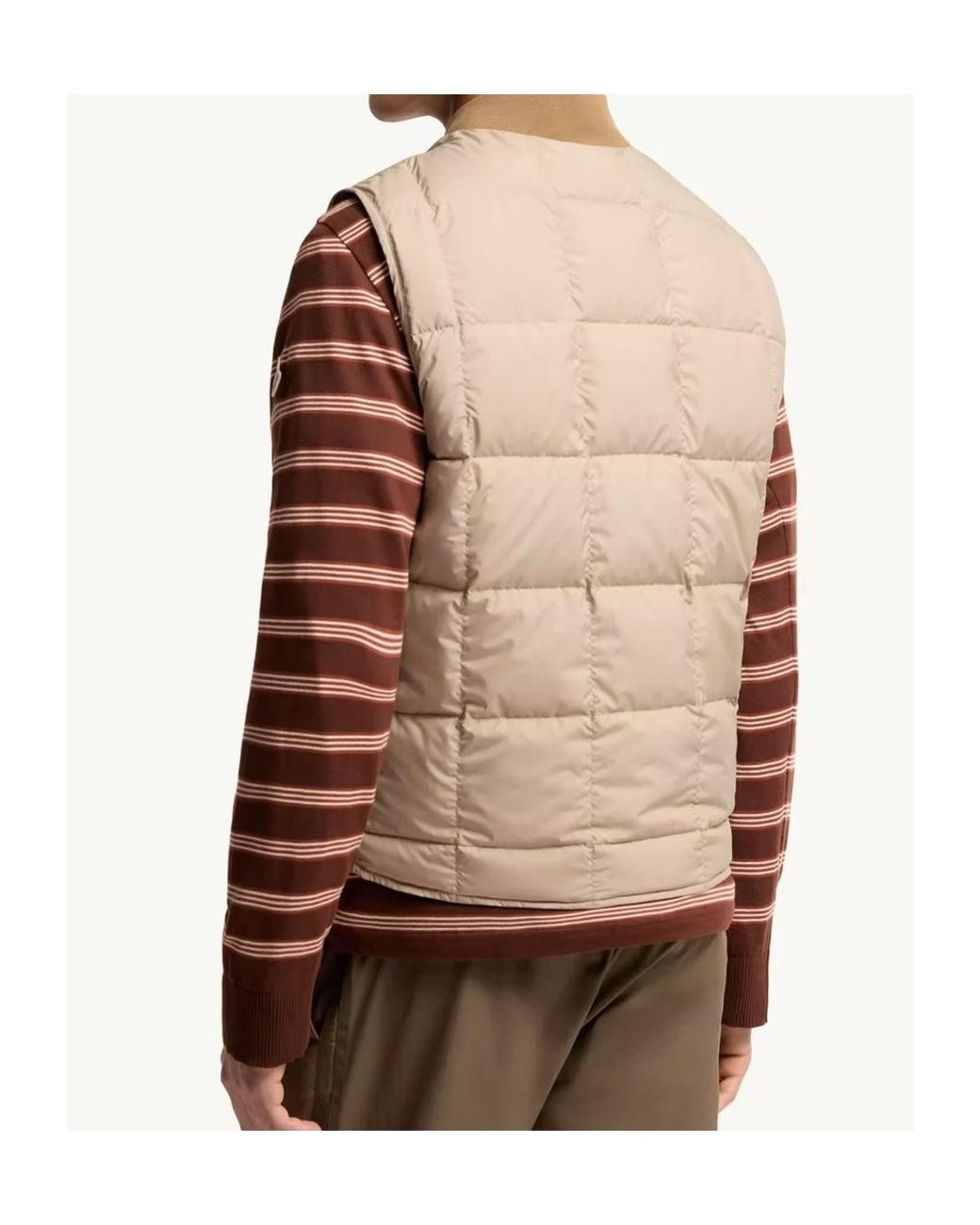Moncler Natural Elberton Square-Quilted Down Vest for men