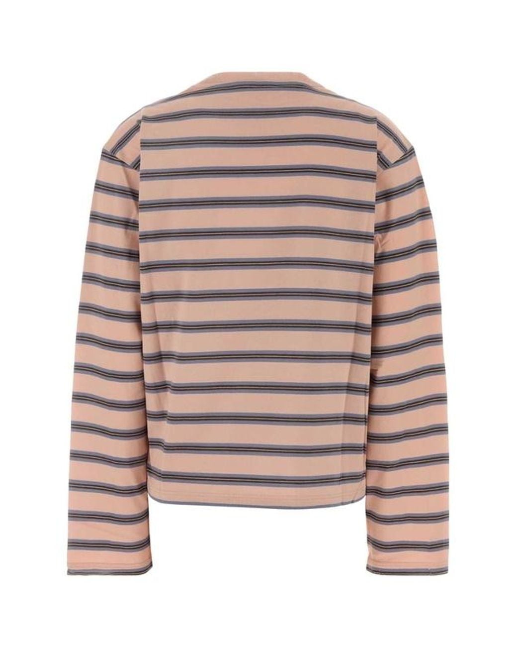 Prada Brown Striped Long-Sleeved T-Shirt