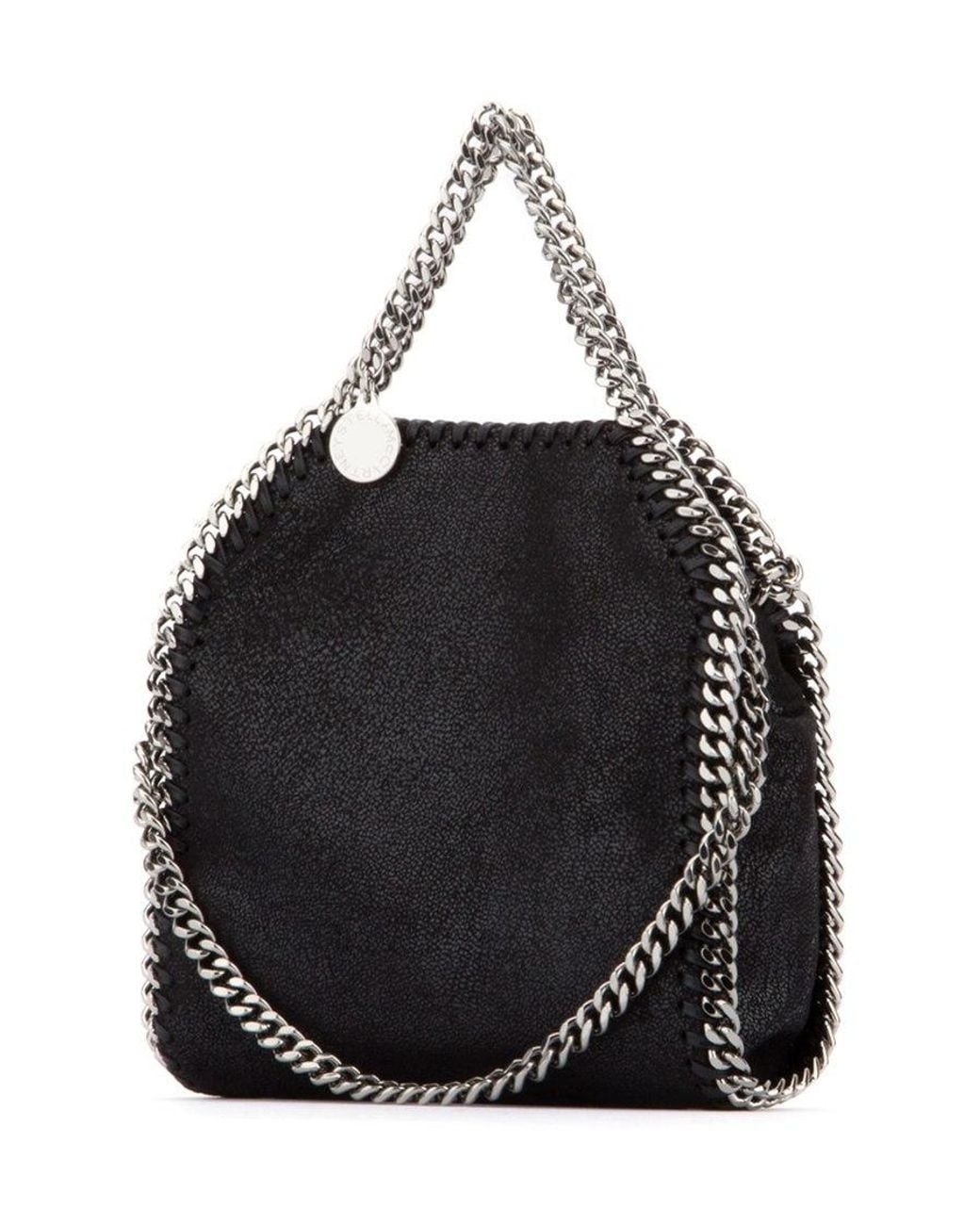 Stella McCartney Black Falabella Tiny Tote Bag