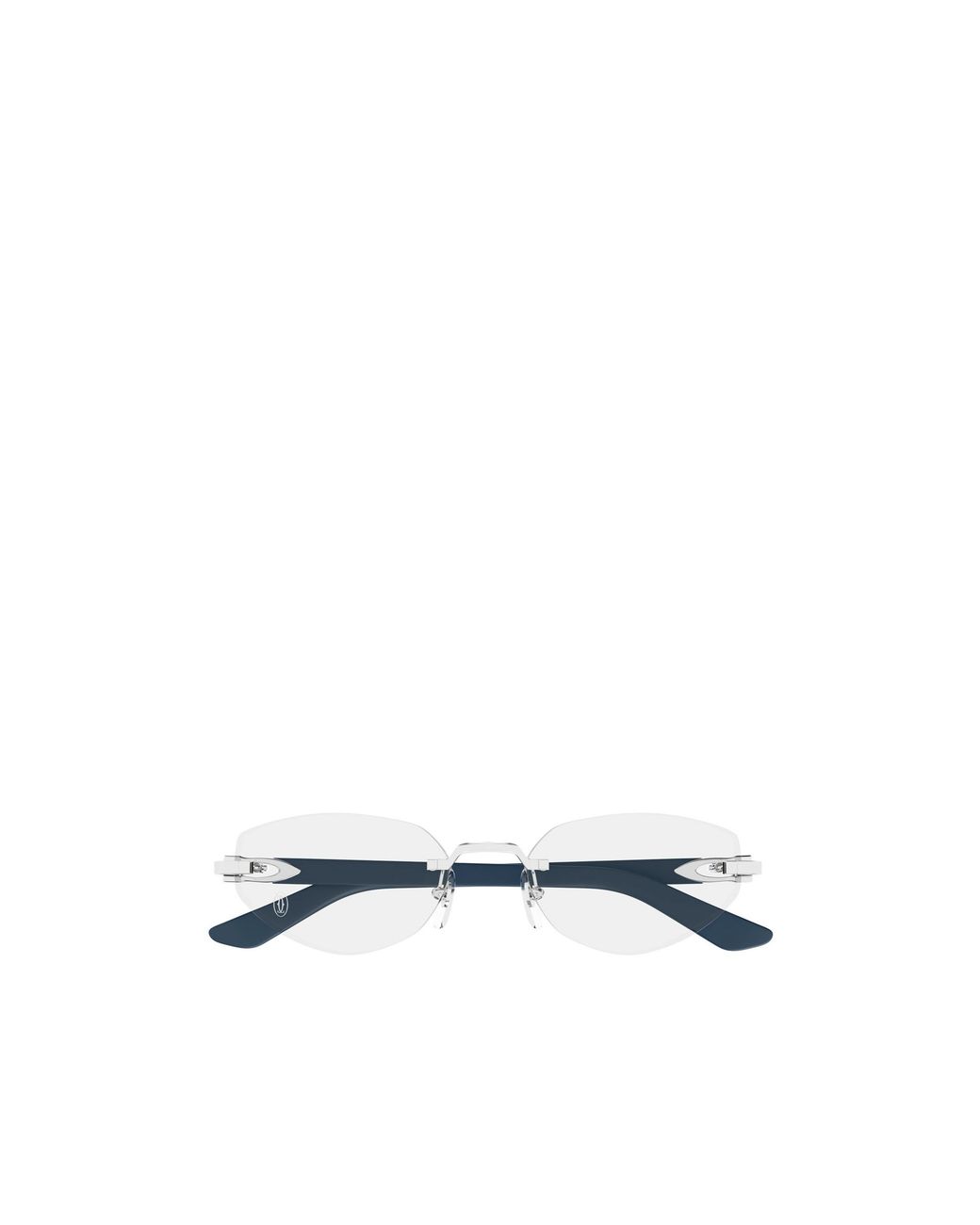 Cartier White Cat Eye Frame Glasses