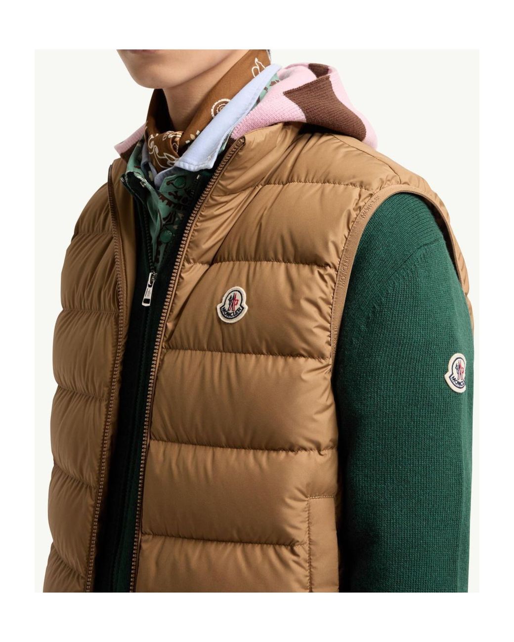 Moncler Natural Contrin Zip-Up Padded Vest for men