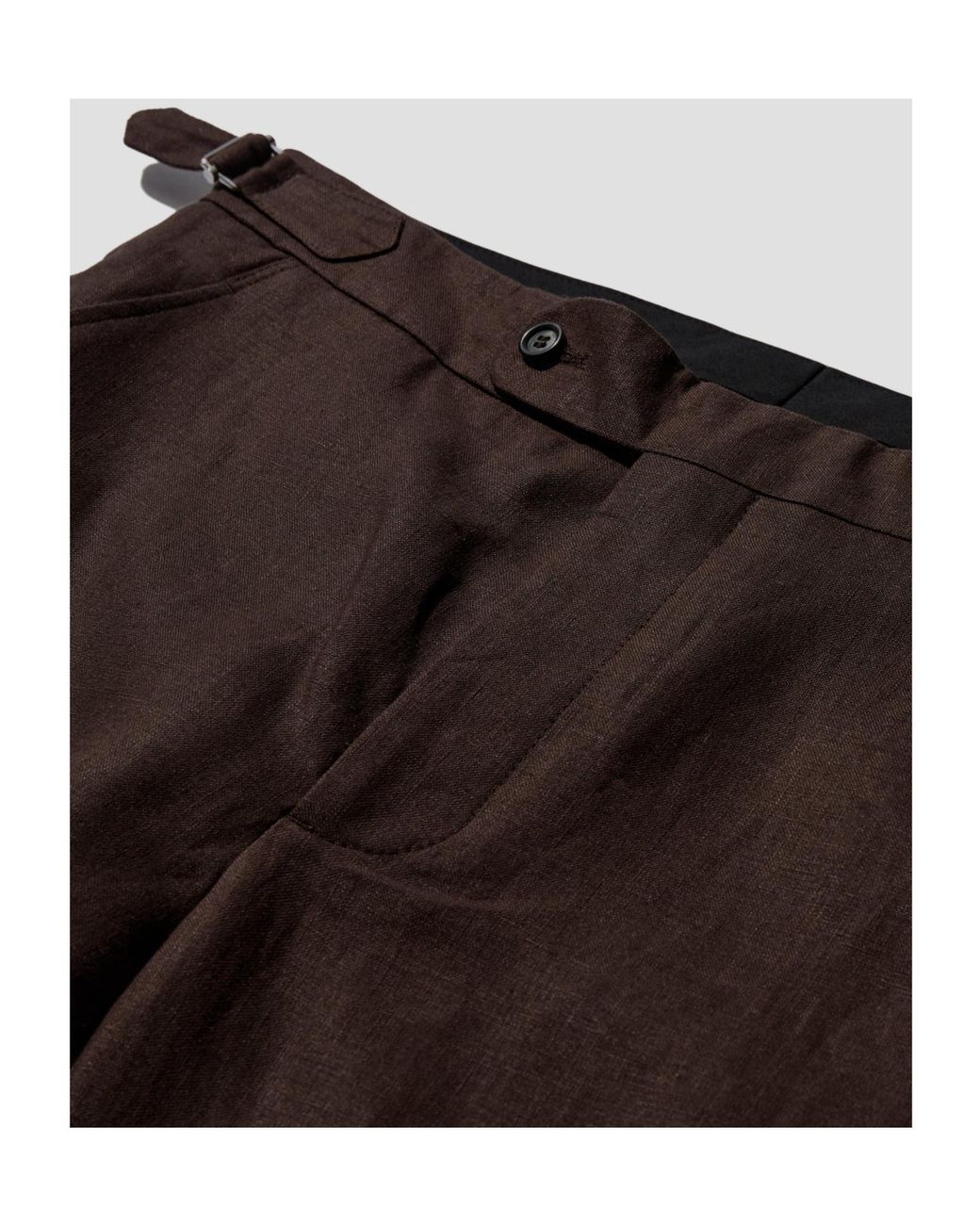 Bode Brown Side-Button Casual Pants for men