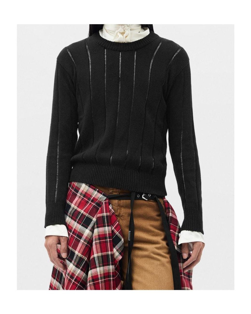 Ann Demeulemeester Multicolor Rikki Brushed-Rib Sweater for men