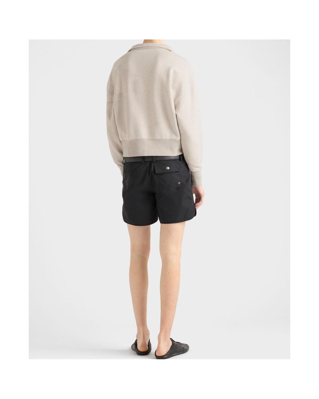 Prada Natural Polo Felpa Logo for men
