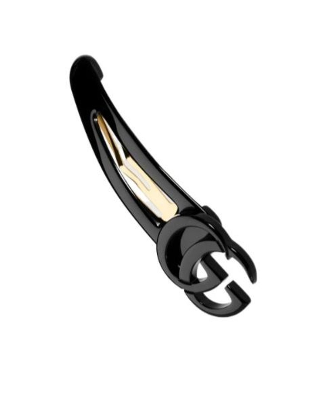 Gucci Black Hair Clip With Double G