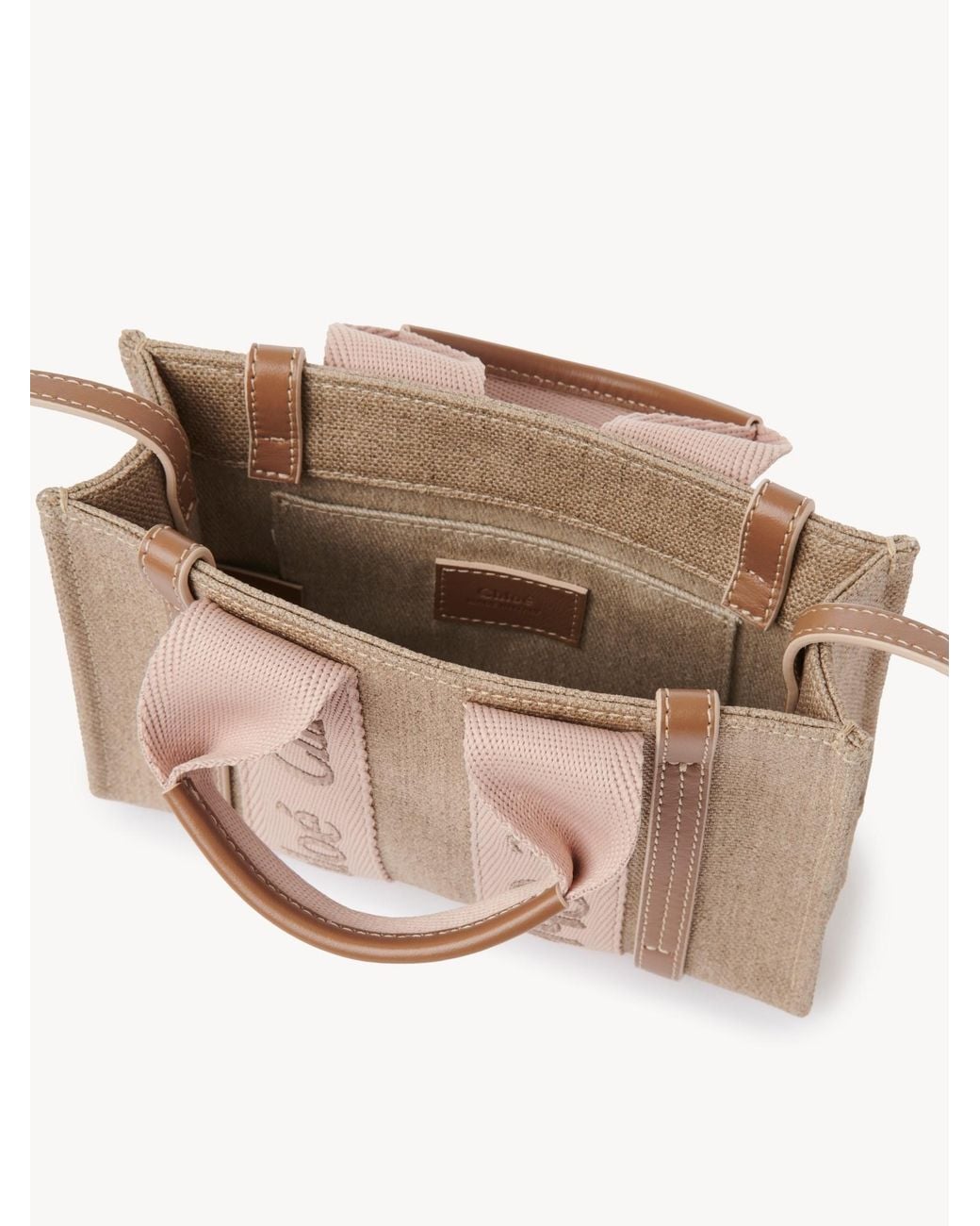 Chloé Pink Chloé Woody Mini Tote Bag