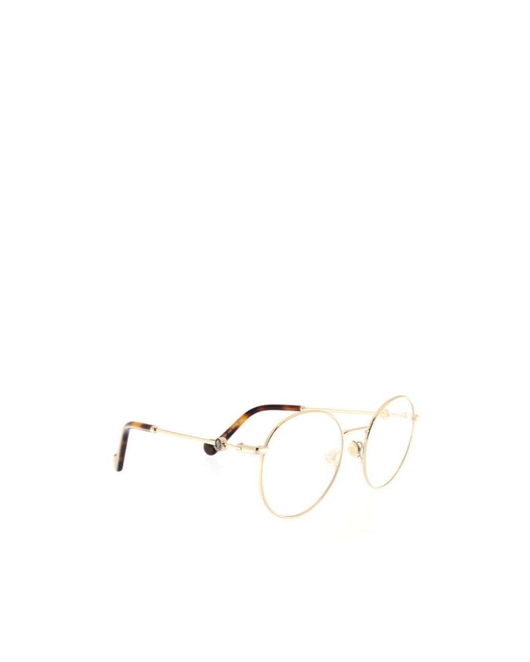 Moncler White Eyewear Oval Frame Glasses for men
