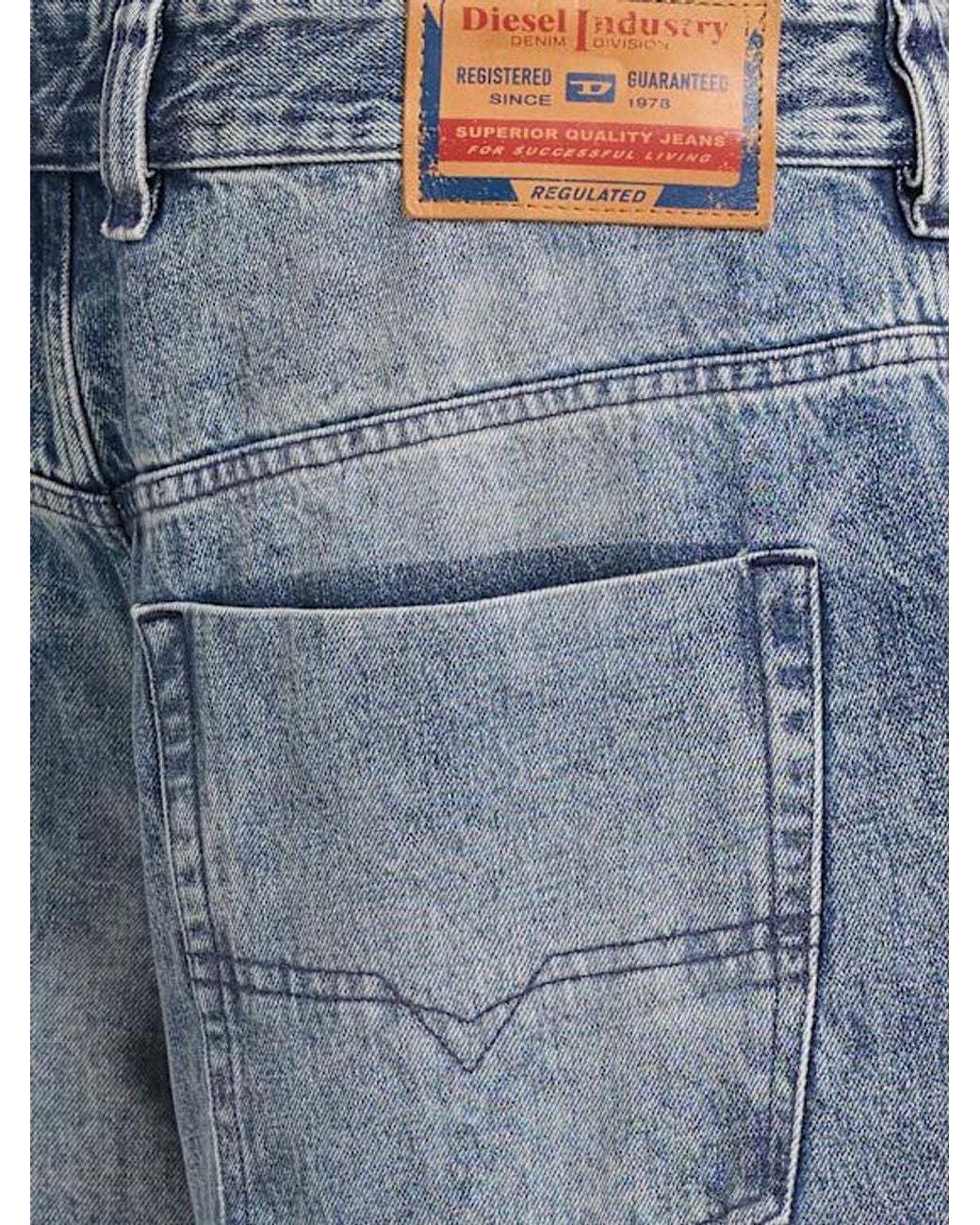 DIESEL Blue 1997 Loose Cotton Blend Denim Jeans for men