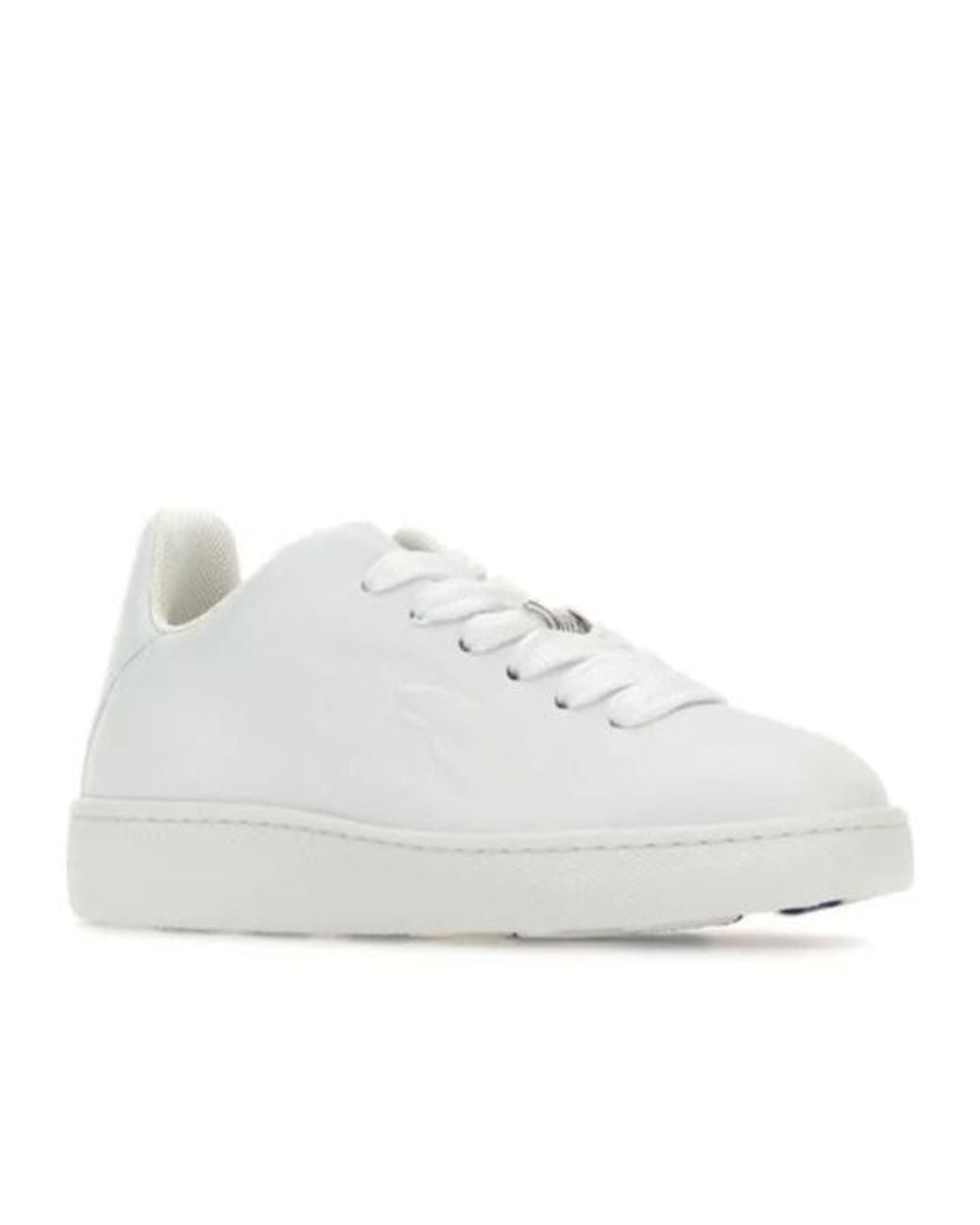 Burberry White Ekd Embossed Box Low-Top Sneakers