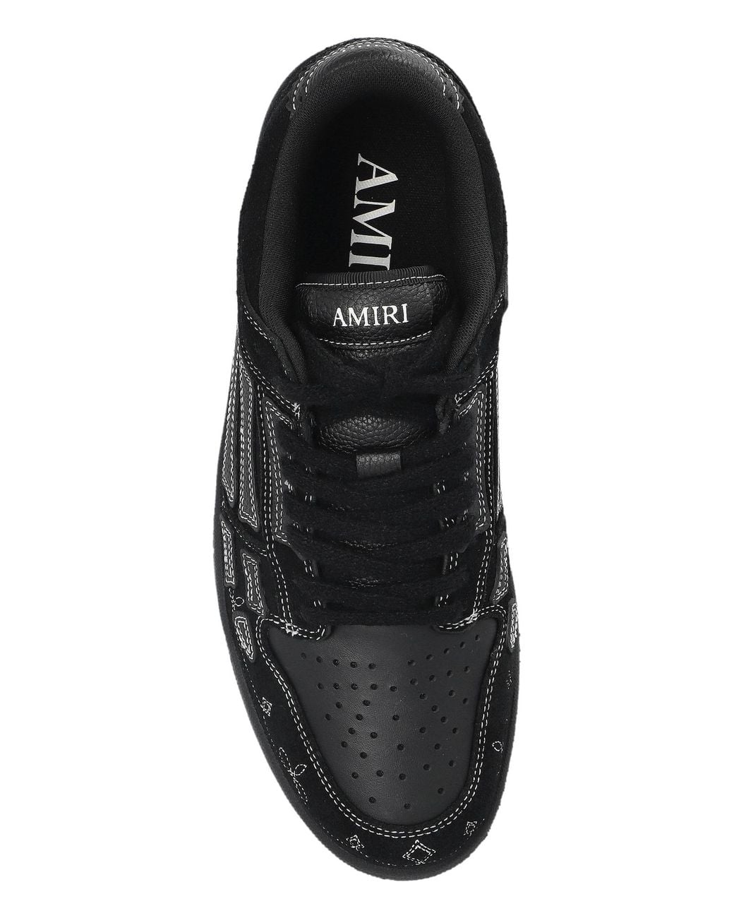 Amiri Black Sports Shoes 'Western Skel Top Low' for men