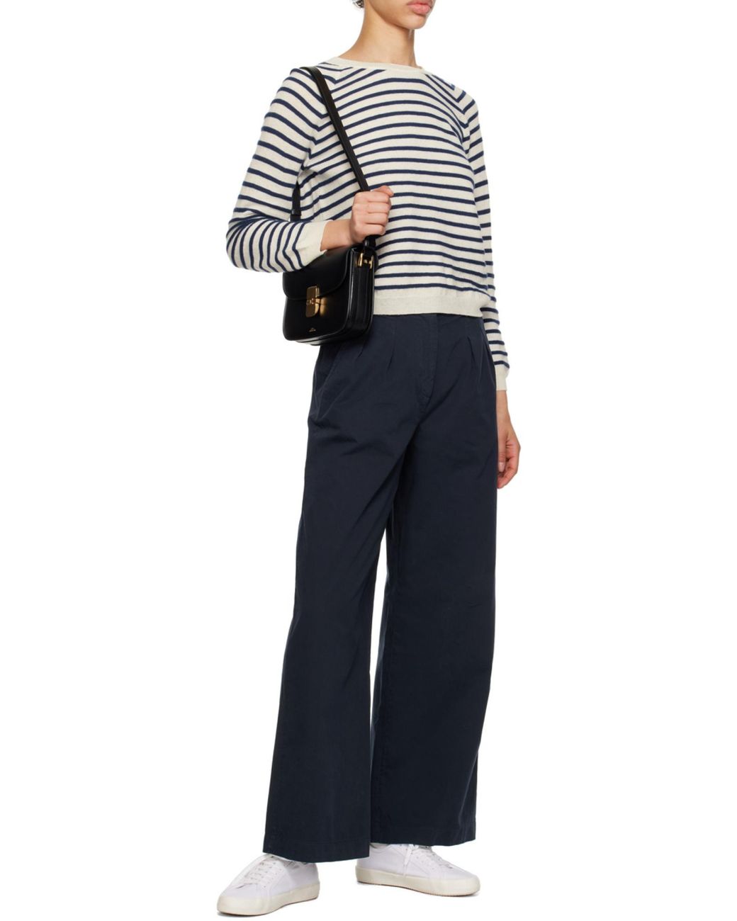 A.P.C. Black Grace Logo Printed Small Shoulder Bag