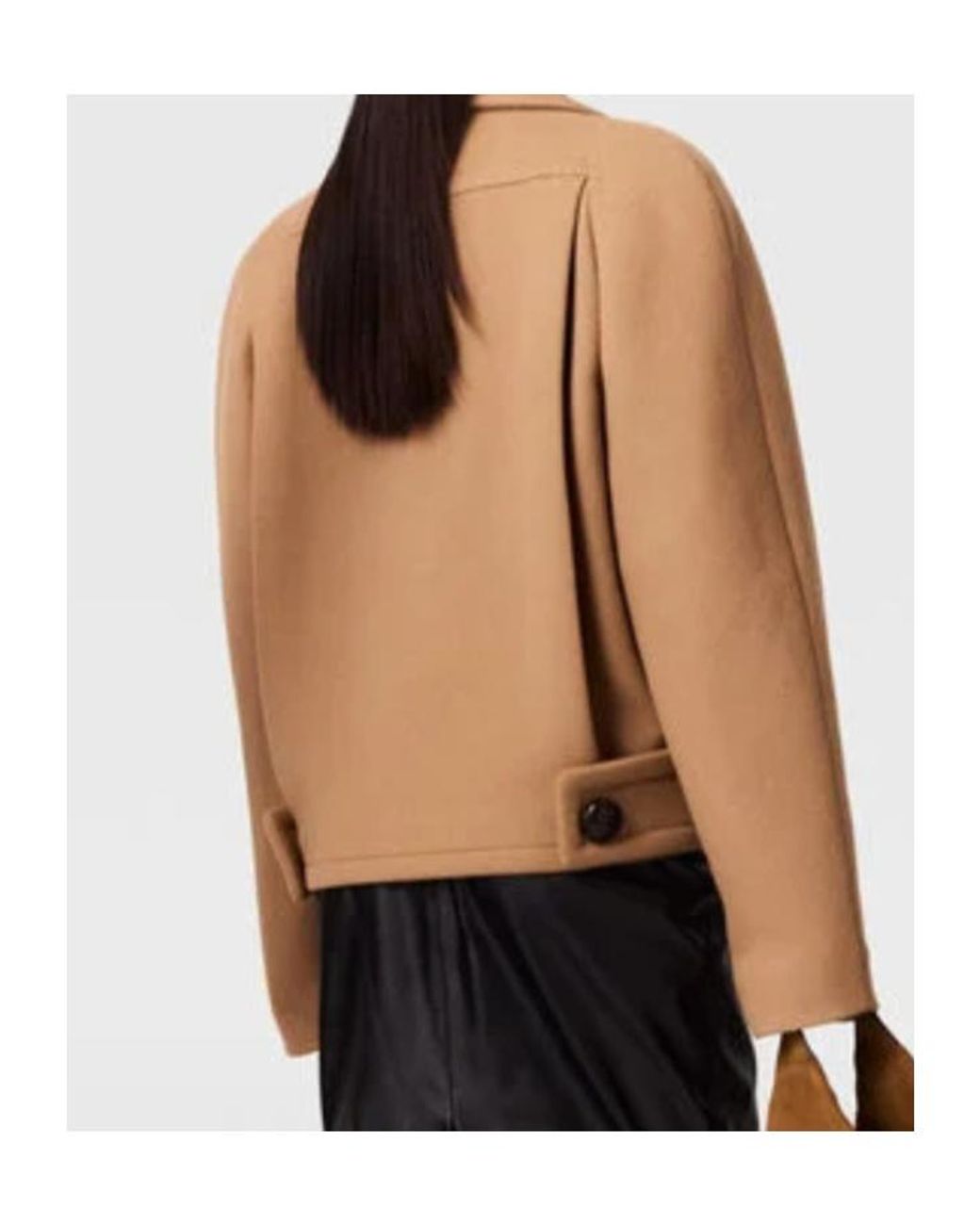 Stella McCartney Brown Boxy Double-Breasted Coat