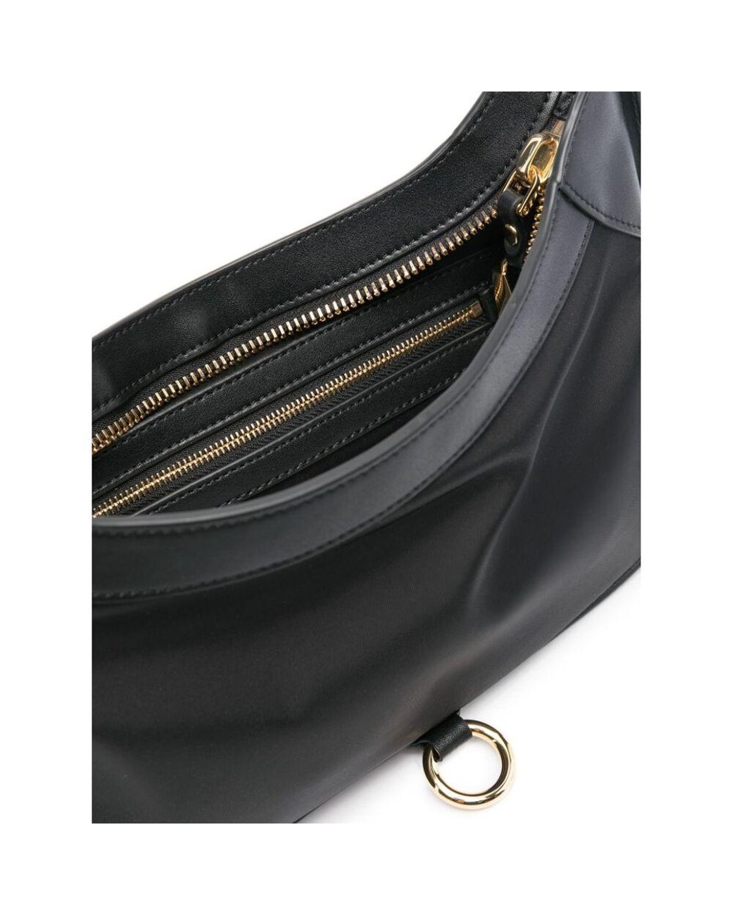 Moschino Black Logo Lettering Hobo Bag