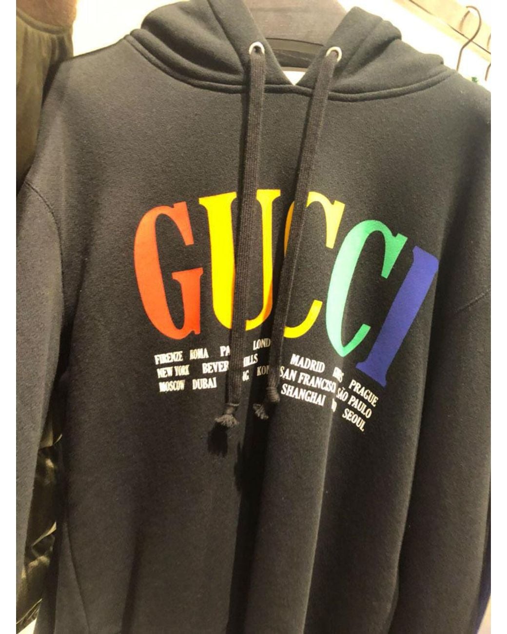 Gucci Black Cities Hooded Sweater for men