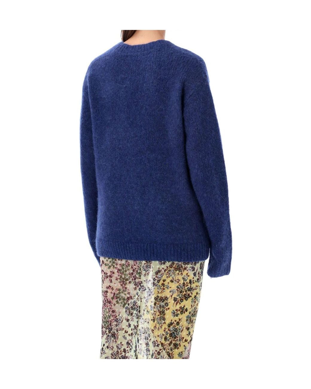 Dries Van Noten Blue V-Neck Button-Up Cardigan