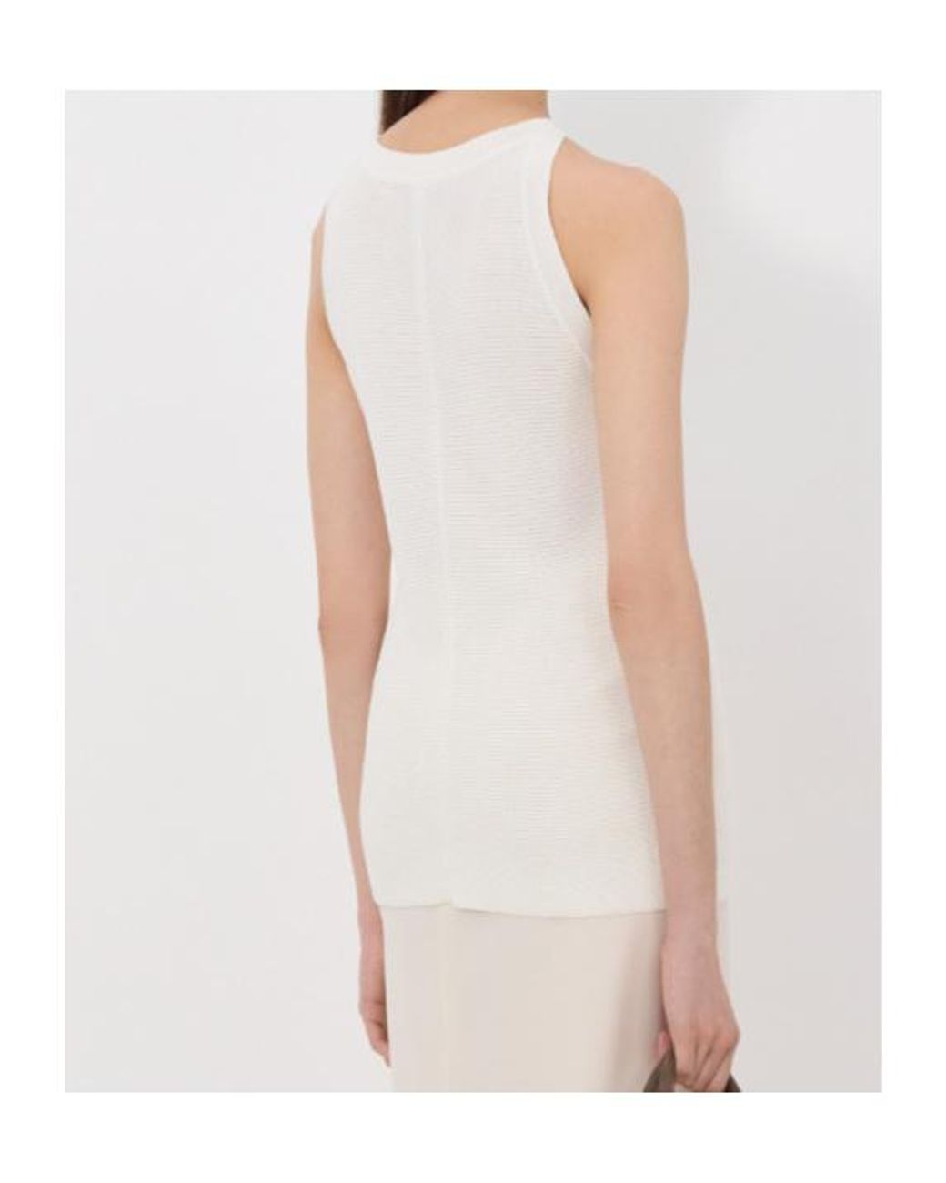 Loulou de Saison White Ohana Sleeveless Knit Top